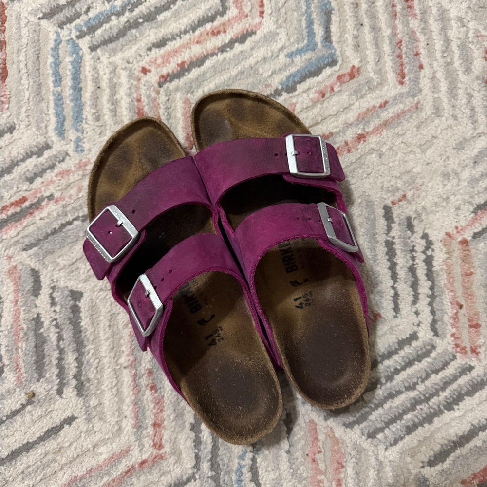 Birkenstock Purple Sandals with Cork Footbed